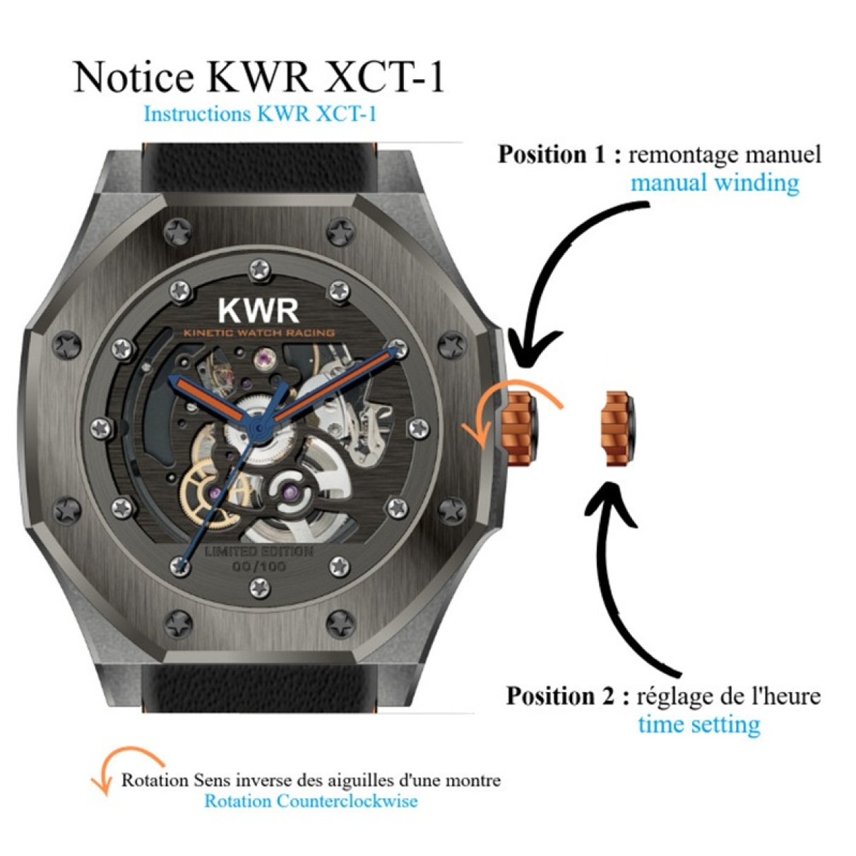 Comment utiliser et entretenir votre montre KWR XCT-1 ?